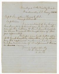 Letter to Captain Langdon Cheves Jr., May 26th, 1862