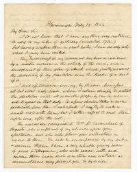 Letter from Langdon Cheves to Charles Haskell, February 19th, 1862
