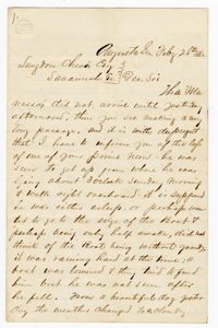 Letter from William P. Carmichael to Langdon Cheves Jr., February 26th, 1862