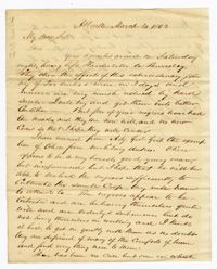 Letter from Charles Haskell to Langdon Cheves Jr., March 30th, 1862