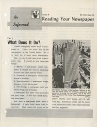 Be Informed, Reading Your Newspaper, Part 1