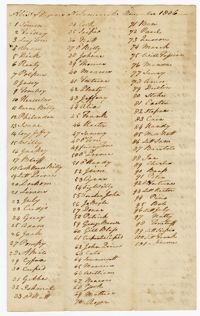 List of 252 Enslaved Persons at Limerick Plantation, November of 1806