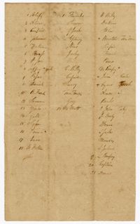 List of Enslaved Men Liable for Road Duty, 1816