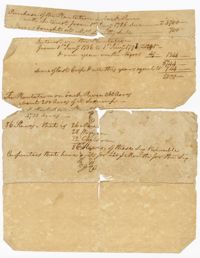 Estimate of the Purchase of the Plantation on Back River, 1786
