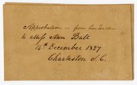 Approbation from Keating Simons Ball's Teacher, 1827