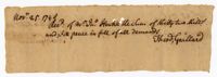 Receipt for John Hentie, November 25, 1749