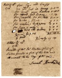 Receipt for John Hentie, 1736