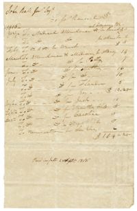Medical Account for Comingtee Plantation, 1816
