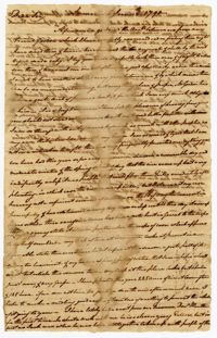 Copy of a Letter from Elias Ball IV to Elias Ball III in Exile, June 6, 1790