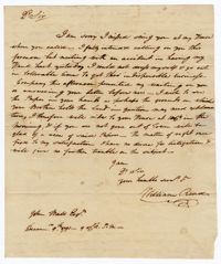 Letter from Dr. William Reed to John Ball, December 9, 1791