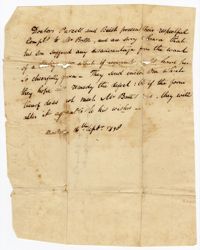 Note from Pastor Purcell and Minister Buist, September 16, 1798