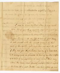 Letter from Jane Ball to her Son John Ball Jr., September 4, 1798
