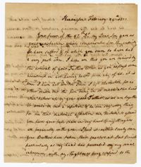Letter from Jane Ball to her Son John Ball Jr., February 24, 1800