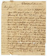 Letter from John Ball Sr. to his Son John Ball Jr., March 18, 1800