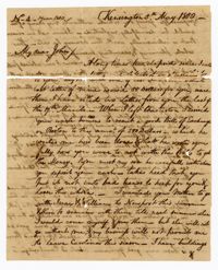 Letter from John Ball Sr. to his Son John Ball Jr., May 5, 1800