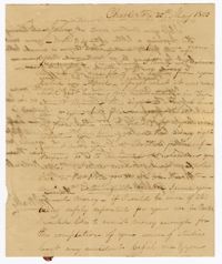 Letter from John Ball Sr. to his Son John Ball Jr., May 25, 1800