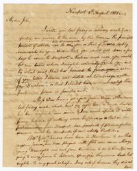 Letter from John Ball Sr. to his Son John Ball Jr., August 5, 1801