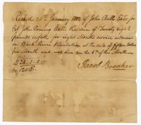 Receipt from Jacob Breaker, 1802