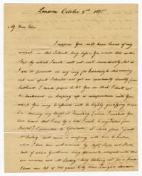 Letter from William James Ball to his Brother John Ball Jr., October 2, 1805