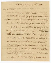 Letter from William James Ball to his Father John Ball Sr., January 30, 1806