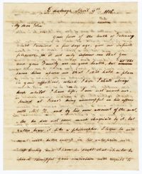 Letter from William James Ball to his Brother John Ball Jr., April 9, 1806