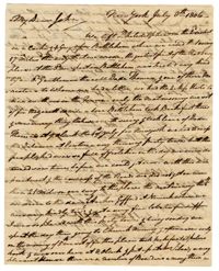 Letter from Elias Ball to his Nephew John Ball Jr., July 8, 1806
