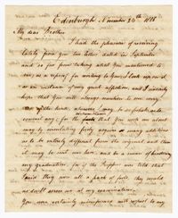 Letter from William James Ball to his Brother John Ball Jr., November 24, 1806