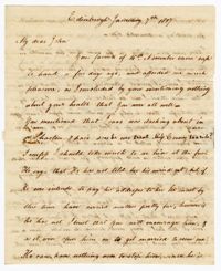 Letter from William James Ball to his Brother John Ball Jr., January 17, 1807