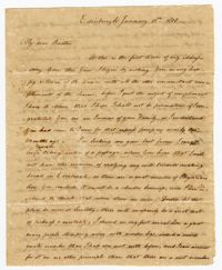 Letter from William James Ball to his Brother John Ball Jr., January 12, 1808