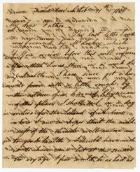 Letter from William James Ball to his Father John Ball Sr., October 11, 1808