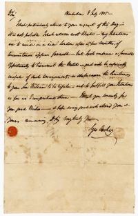 Letter from George Lockey to John Ball Sr., July 8, 1805