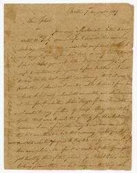 Letter from Isaac Ball to his Brother John Ball Jr., August 8, 1809