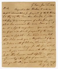 Letter from E.G. Thomas to Isaac Ball, January 21, 1818