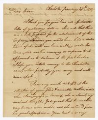 Letter from Keating Simons to Isaac Ball, January 27, 1804