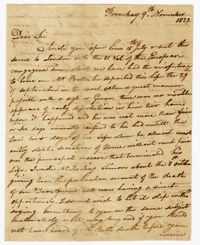 Letter from Thomas Slater to Isaac Ball, November 9, 1822