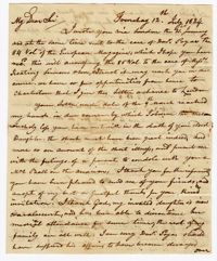 Letter from Thomas Slater to Isaac Ball, July 12, 1824