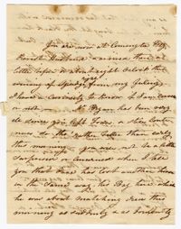 Letter from Ann Ball to her Husband John Ball, October 28, 1819