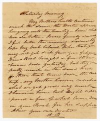 Note from Ann Ball to her Husband John Ball, May 2, 1823