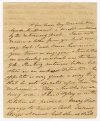 Letter from Ann Ball to her Husband John Ball, November 8, 1823