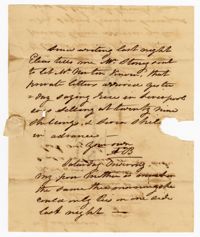 Letter from Ann Ball to her Husband John Ball at Comingtee Plantation, n.d.