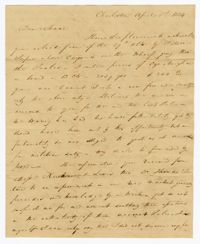 Letter to Isaac Ball at Quinby Plantation, April 1, 1824