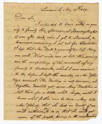 Letter from Limerick Plantation Overseer John Jacob Ischudy to John Ball, May 19, 1829