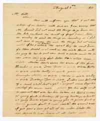 Letter from Stoke Plantation Overseer Thomas Finklea to John Ball, August 2, 1833