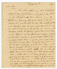 Letter from Stoke Plantation Overseer Thomas Finklea to John Ball, August 9, 1833
