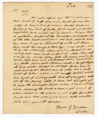 Letter from Stoke Plantation Overseer Thomas Finklea to John Ball, October 19, 1833