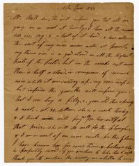 Letter from Quinby Plantation Overseer William Turner to John Ball, June 13, 1833