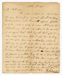 Letter from Quinby Plantation Overseer William Turner to John Ball, October 17, 1833