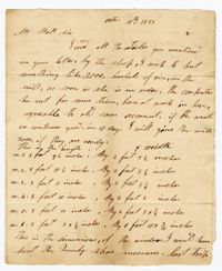 Letter from Quinby Plantation Overseer William Turner to John Ball, October 10, 1833