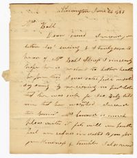 Letter from Kensington Plantation Overseer James Coward to John Ball, June 24, 1833