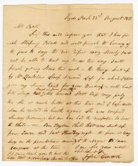 Letter from Hyde Park Plantation Overseer Jesse Coward to John Ball, August 23, 1833